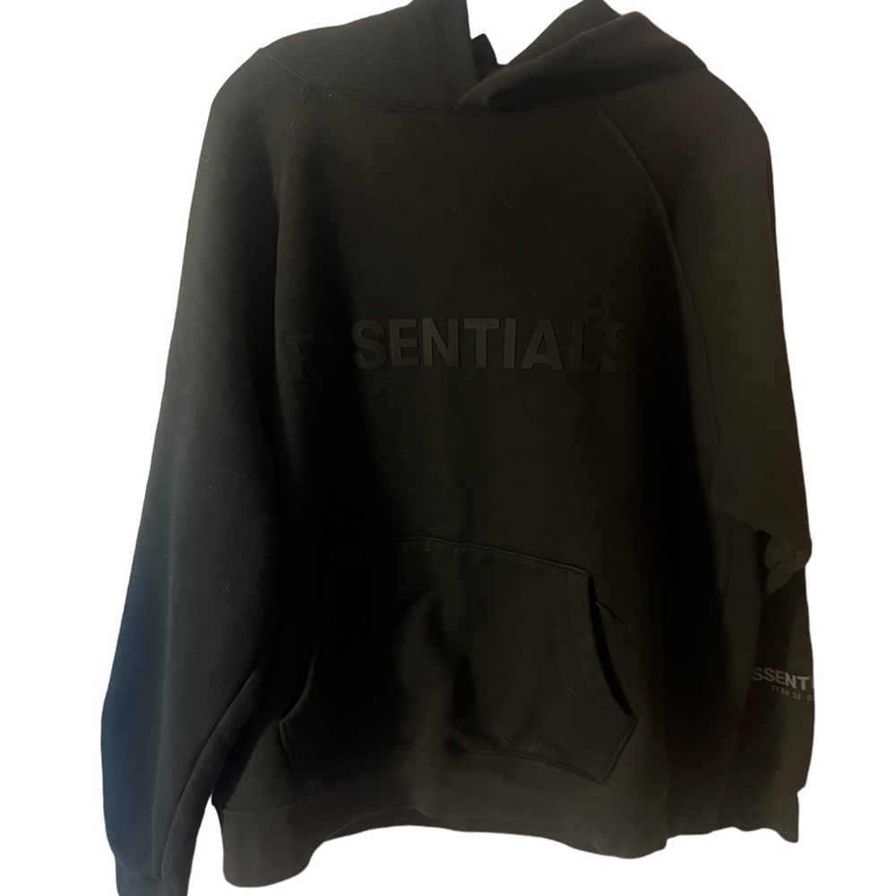 Fear of God Essentials Hoodie in Black Hooded Sweatshirt Pullover Sweater XL